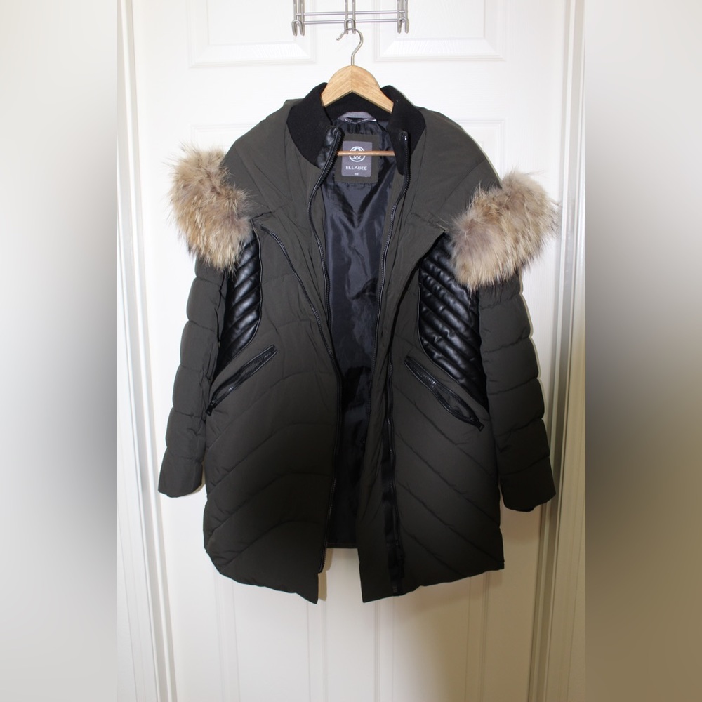 Ellabee Winter Coat with Faux Fur Lined Hood